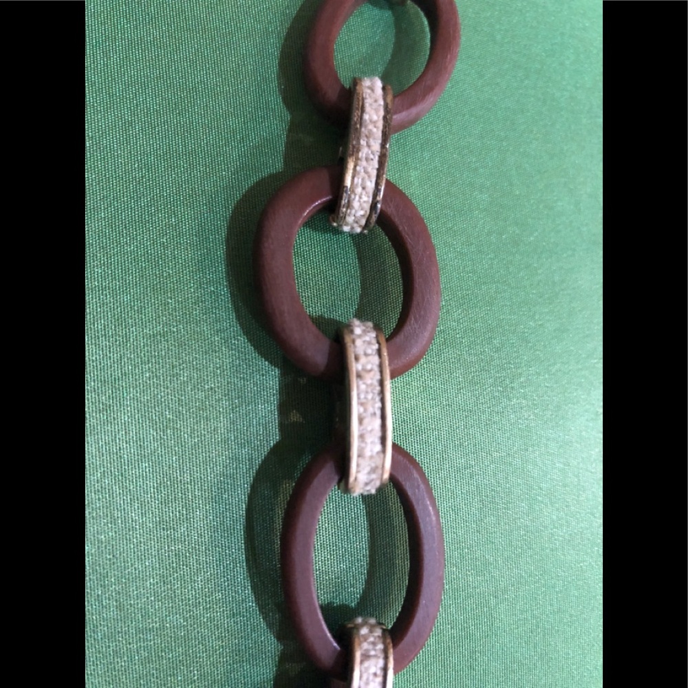 Wood Link and Brass Bracelet - Picture 5 of 6